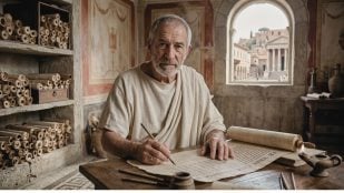 Tito Livio, historiador romano. Imagen generada con IA.