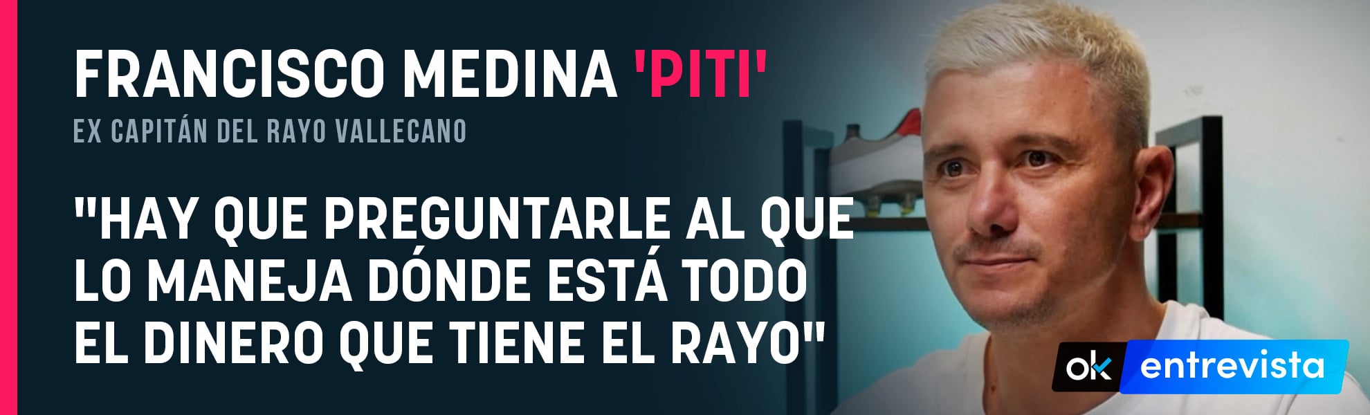 Piti: Hay que preguntarle al que lo maneja dónde está todo el dinero que tiene el Rayo