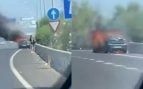 Incendio coche atasco