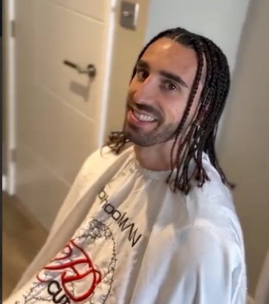 Marc Cucurella en la cuenta de Instagram de hd_cutz_london.
