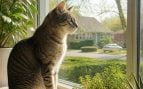 Gatos que observan el exterior
