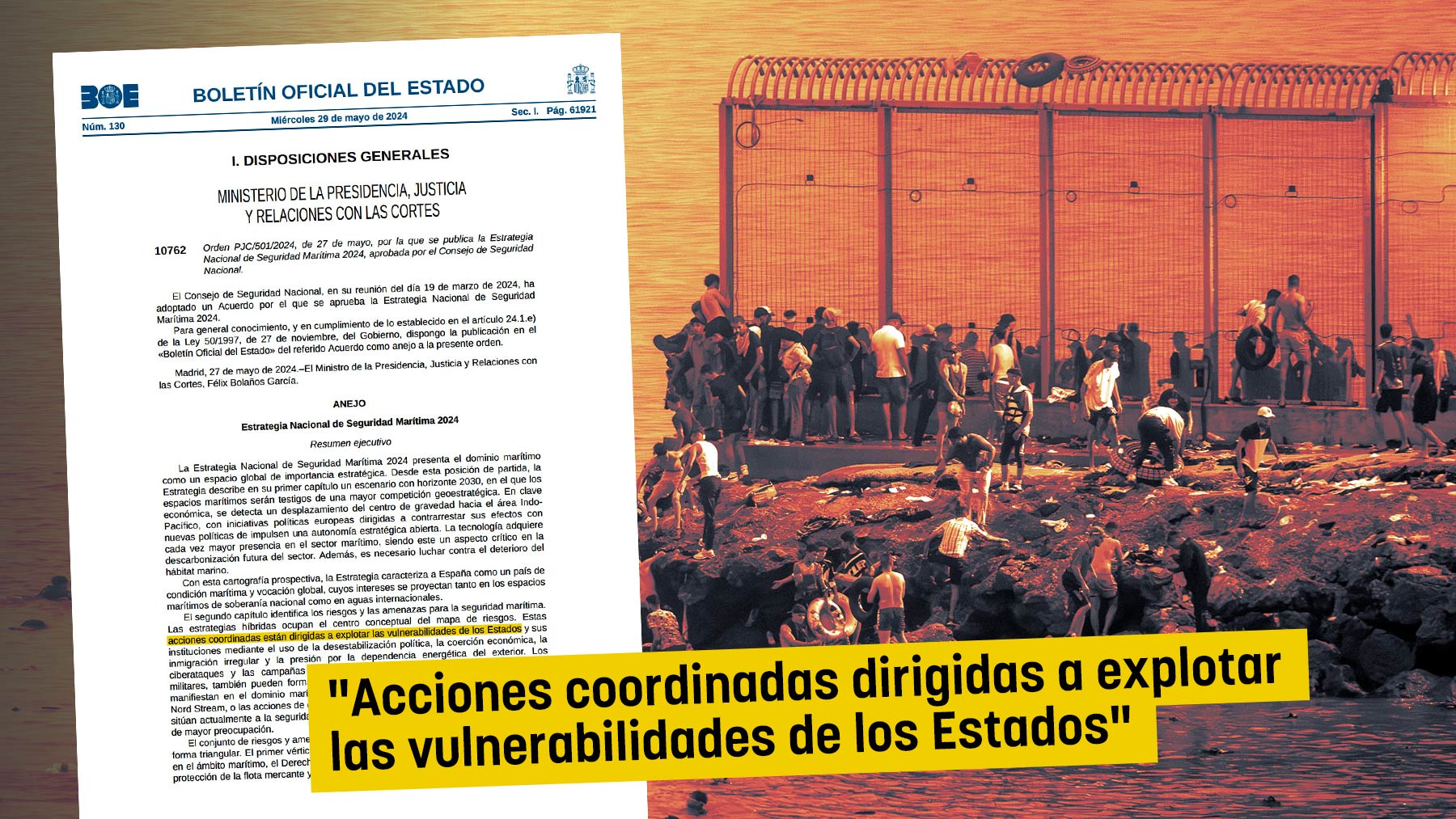Moncloa admite el uso de olas incontroladas de inmigrantes para desestabilizar España mientras aplaude a Marruecos
