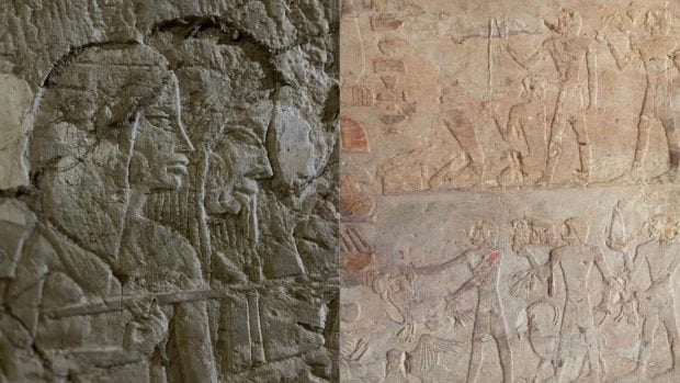 Detalle del hallazgo egipcio. Foto: Ministerio de Turismo y Antigüedades de Egipto
