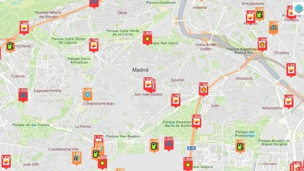 precio gasolina 5 agosto Madrid