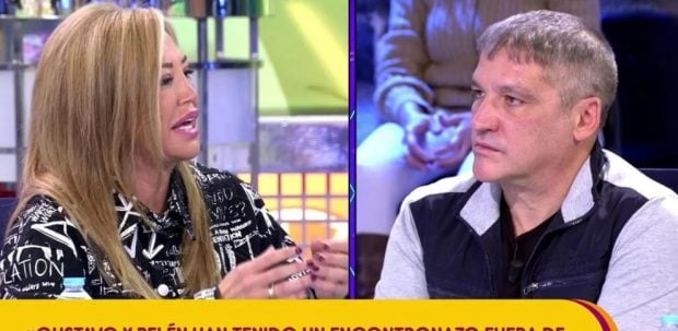Belén Esteban y Gustavo González en Sálvame (Mediaset).