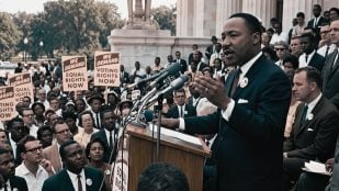 Martin Luther King. Imagen generada con IA.