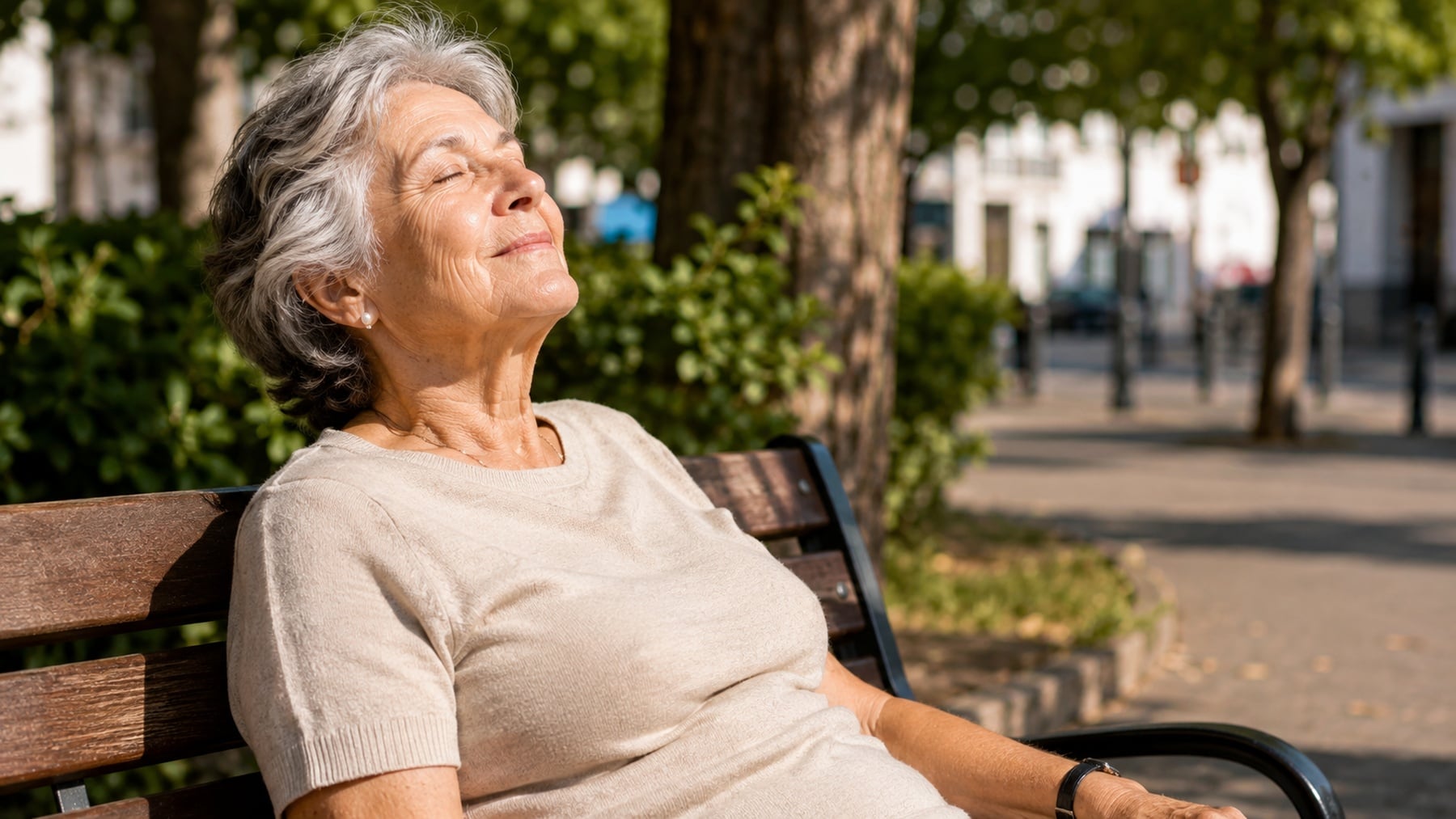 Recreación jubilada al sol.