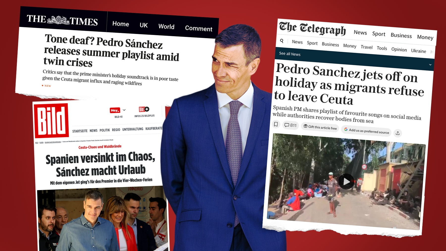 La prensa internacional carga contra Sánchez: España se hunde en el caos y el presidente está de vacaciones
