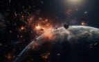 Asteroide impacta en la Tierra de forma fotorrealista. Foto: Freepik
