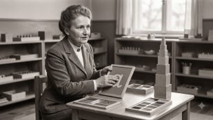 Maria Montessori. Imagen generada con IA.