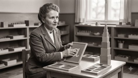 Maria Montessori. Imagen generada con IA.