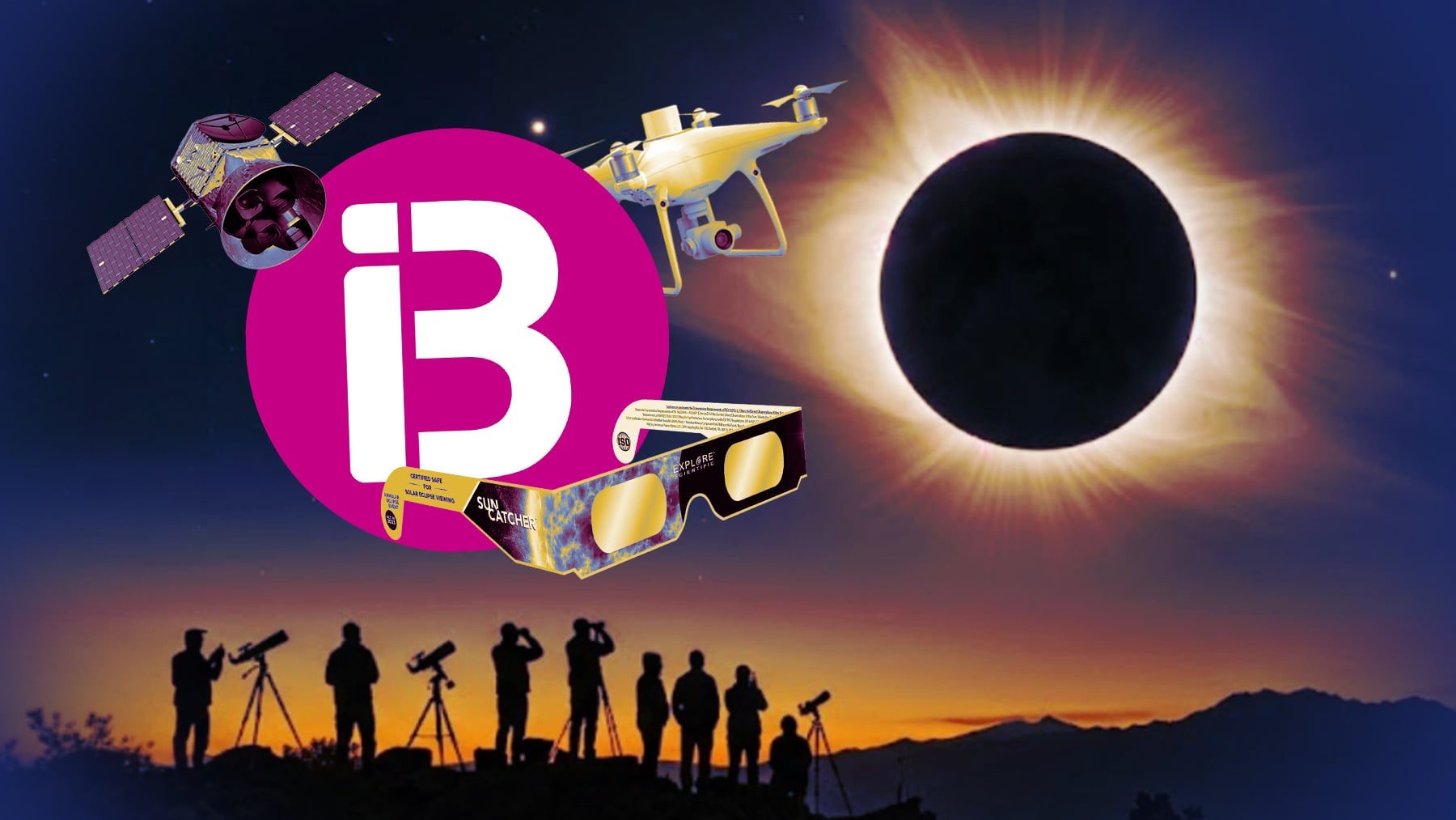 Drones, satélites y más de 10.000 gafas: despliegue histórico de IB3 para cubrir el eclipse del 12 de agosto
