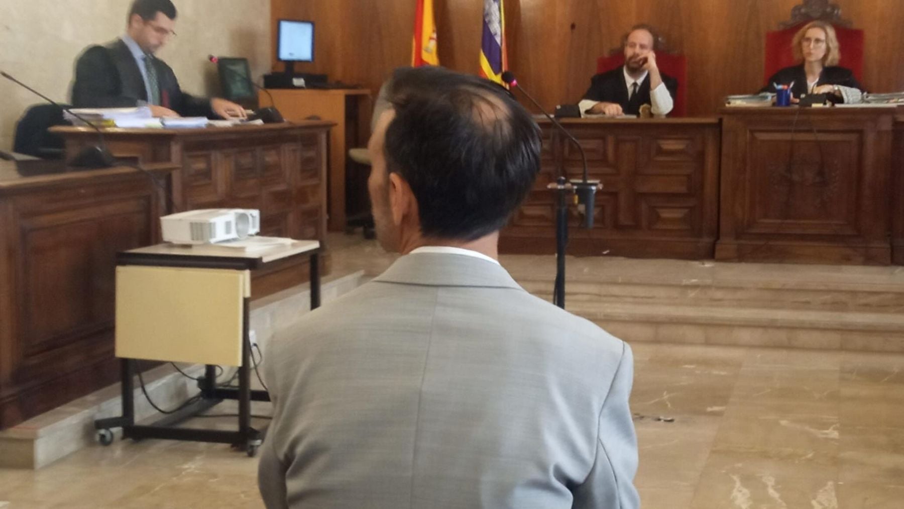 El acusado, durante el juicio en la Audiencia Provincial de Baleares.