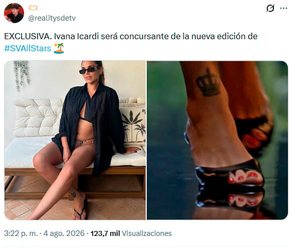 Ivana Icardi ser&iacute;a concursante de Supervivientes All Stars 3. (X)