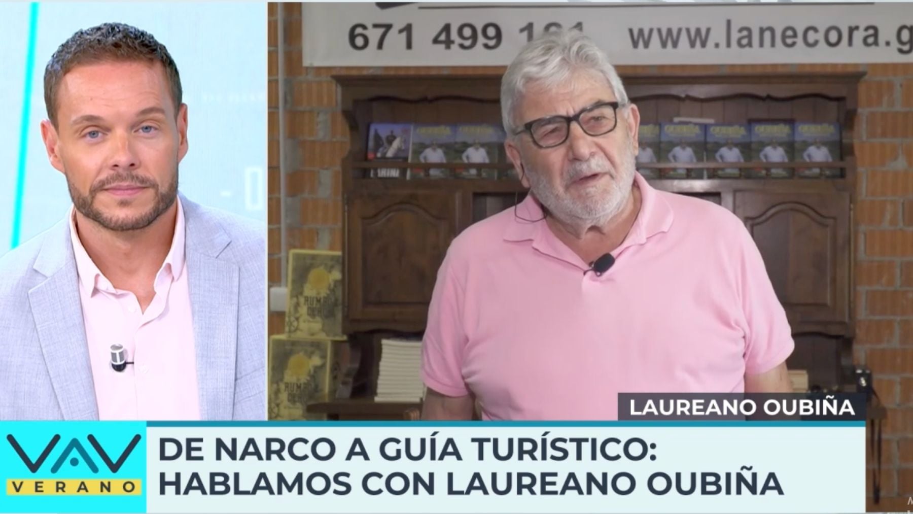 Jano Mecha y Laureano Oubiña en ‘Vamos a ver’. (Telecinco)