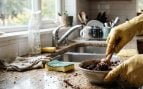 posos de café con detergente