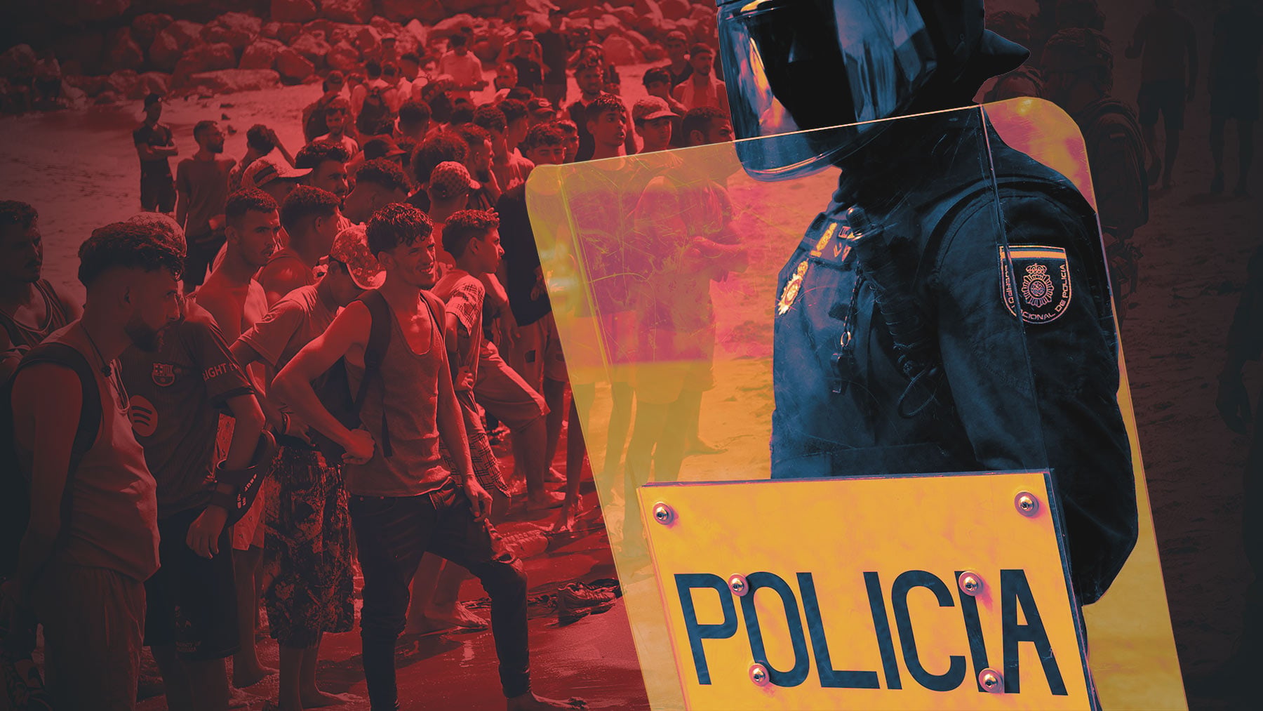 Los policías denuncian que no hay medios para impedir una nueva invasión: Cualquiera puede saltar las boyas