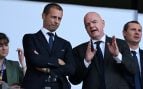 Aleksander Čeferin y Gianni Infantino