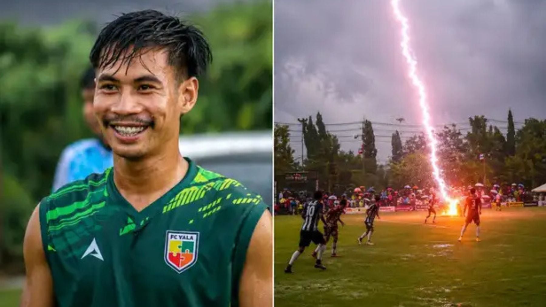 Un futbolista muere alcanzado por un rayo en mitad de un partido