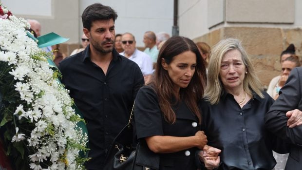 Paula Echevarría en el funeral de su padre. (Foto: Europa Press)