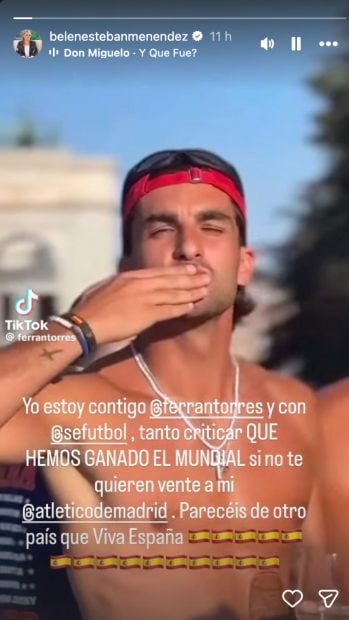 Bel&eacute;n Esteban le lanza una propuesta a Ferran. (Foto: Redes Sociales)