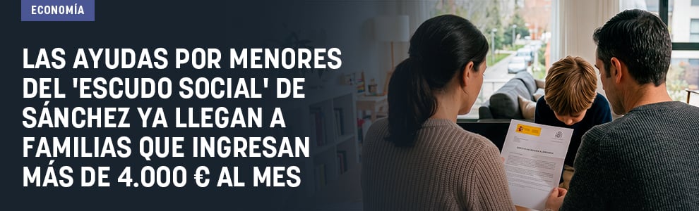 Sánchez derrocha ayudas por menores en familias con rentas de 50.000 € mientras España lidera la UE en pobreza infantil