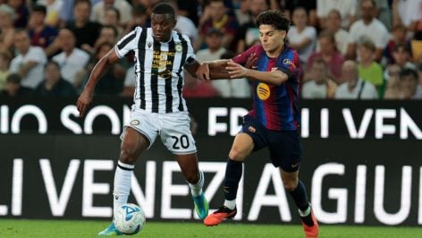 Xavi Espart ante el Udinese. (Getty)