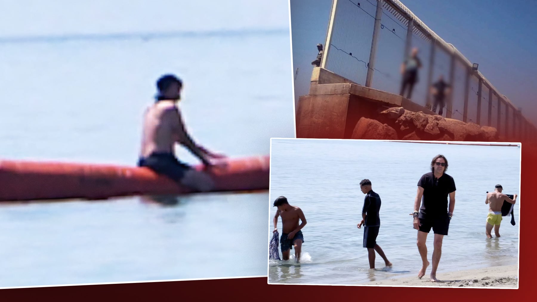 Un reportero de OKDIARIO muestra cómo saltar las ridículas boyas disuasorias puestas por el Gobierno tras la invasión de Ceuta