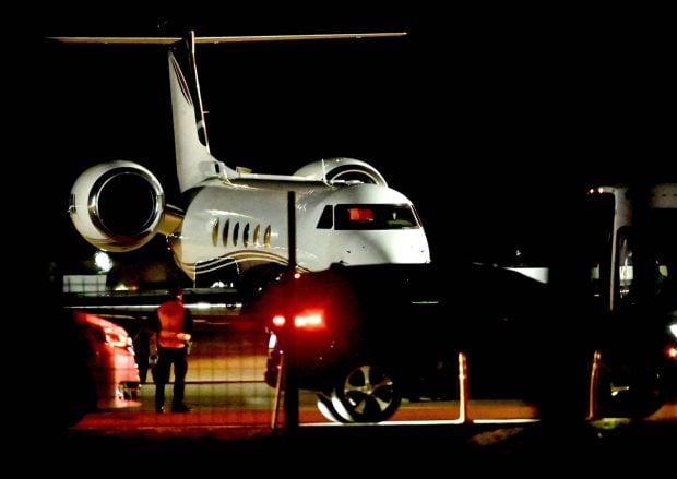 Messi en su avión privado en Argentina