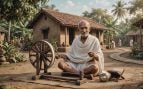 Gandhi. Imagen generada con IA.