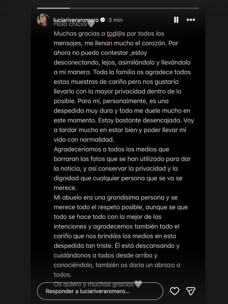 Lucía Rivera a través de redes. (Foto: Redes Sociales)