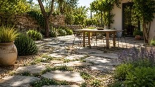 Jardín, verano, calor, naturaleza