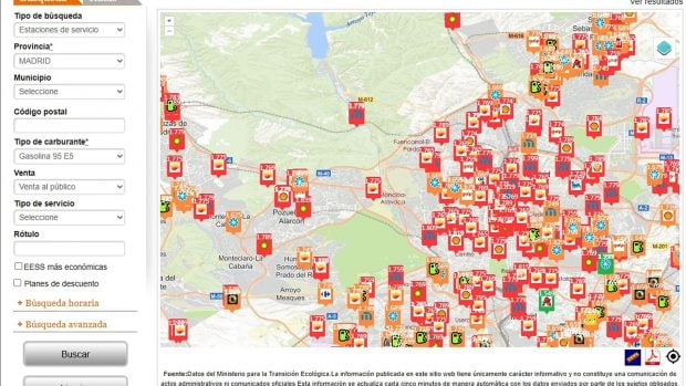 precio gasolina 12 agosto Madrid
