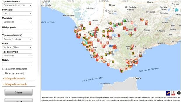 precio gasolina 12 agosto Andalucía