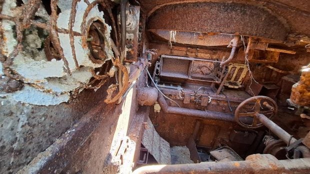Vista del interior del StuG III hallado (Foto: A. H&uuml;ser / Oficina de Patrimonio Arqueol&oacute;gico del distrito de Cuxhaven).