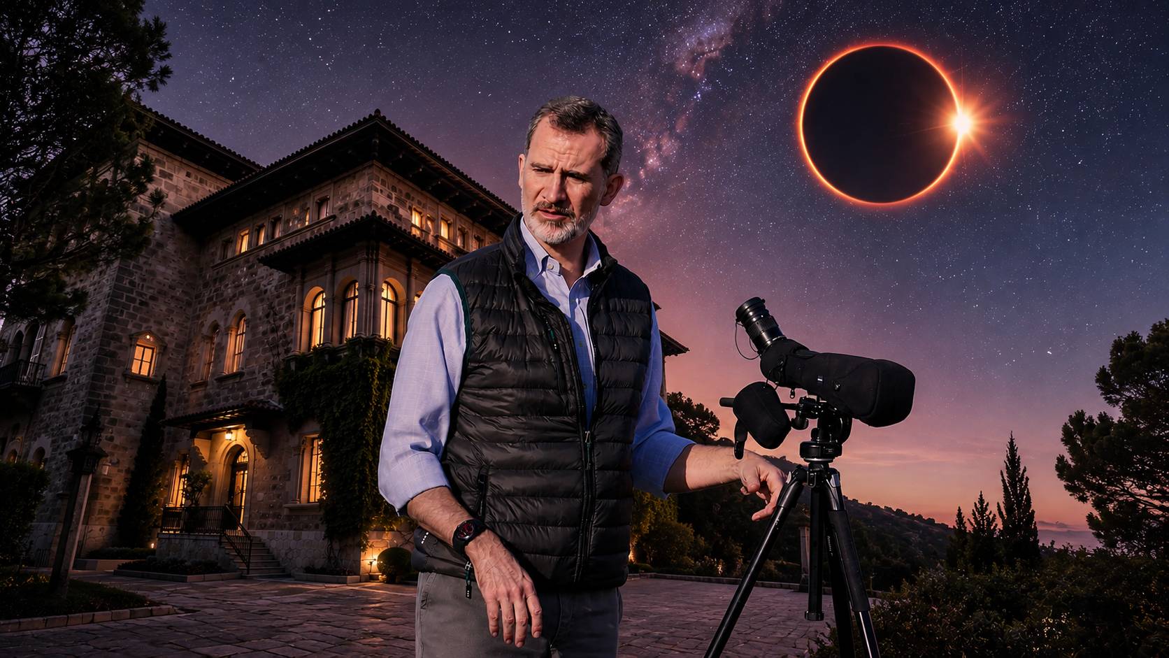 El Rey Felipe VI y el Palacio de Marivent. (Foto: Getty Images/IA)