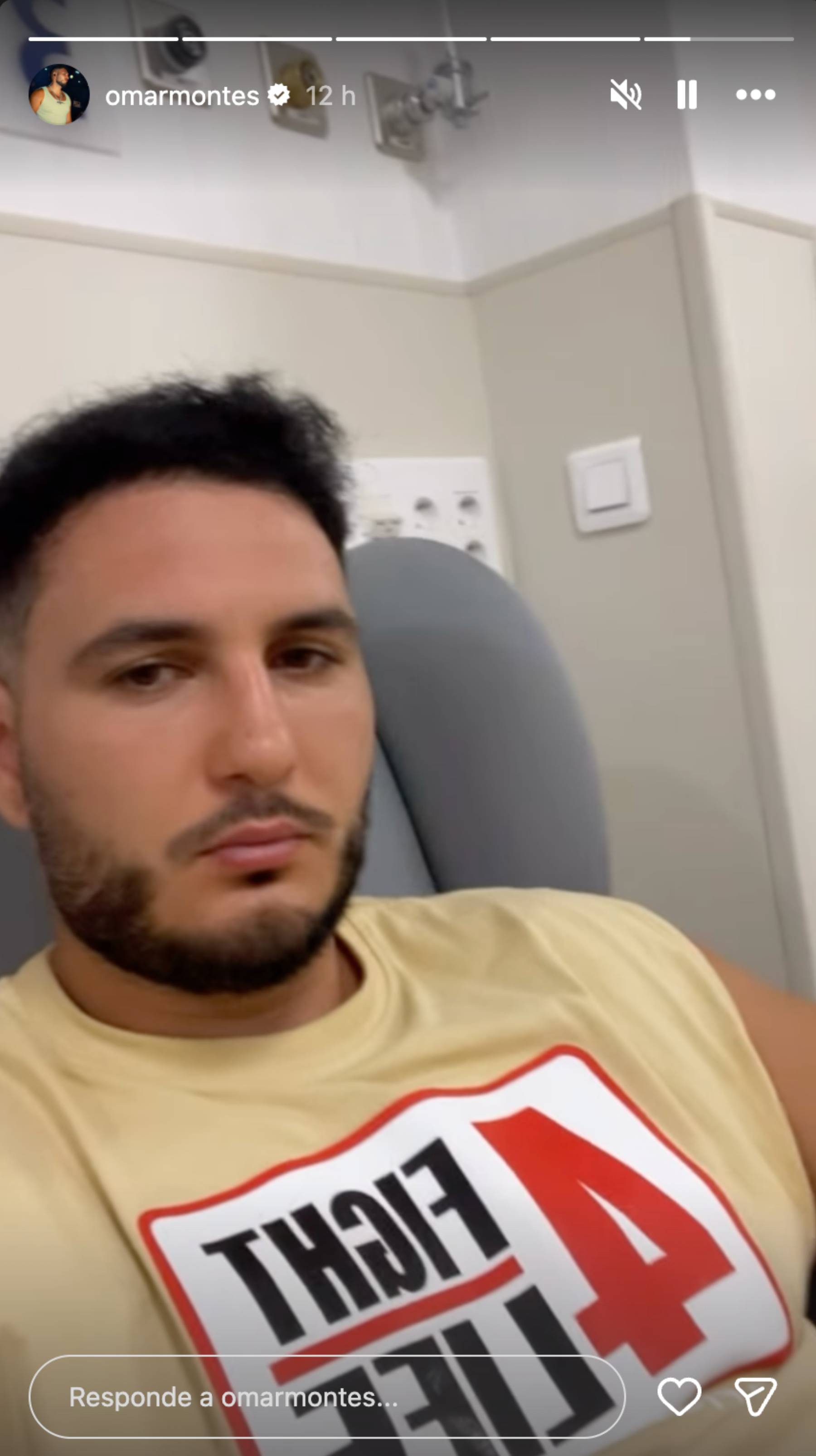 Omar Montes en el hospital. (Foto: @omarmontes)
