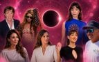 Varios rostros conocidos ante el eclipse. (Foto: Europa Press/IA)