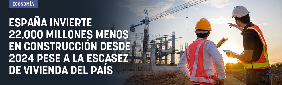 España invierte 22.000 millones menos en construcción desde 2024 pese a la escasez de vivienda del país