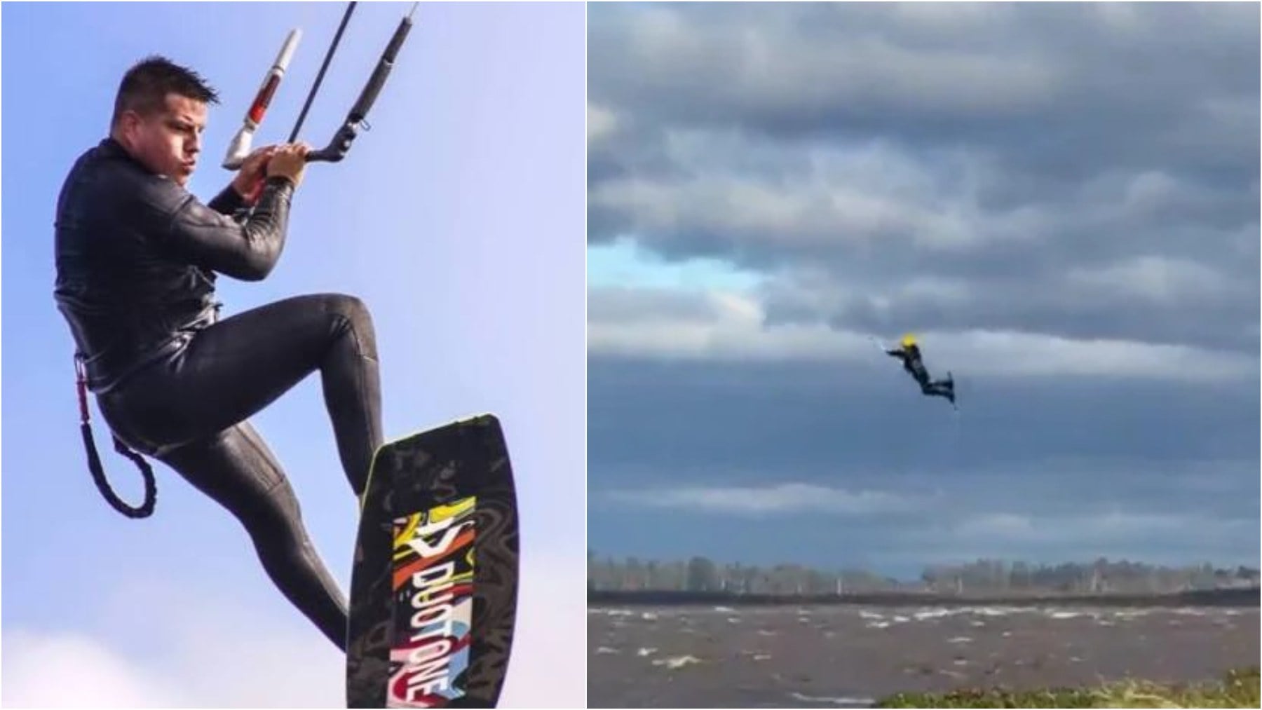 Muere un rider haciendo kitesurf y su novia lo graba todo: ¿Dónde estás gordito? No te veo...
