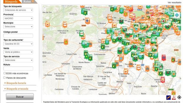 precio gasolina 17 agosto Madrid