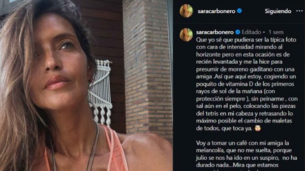 Captura de la cuenta de Instagram de Sara Carbonero (Instagram).
