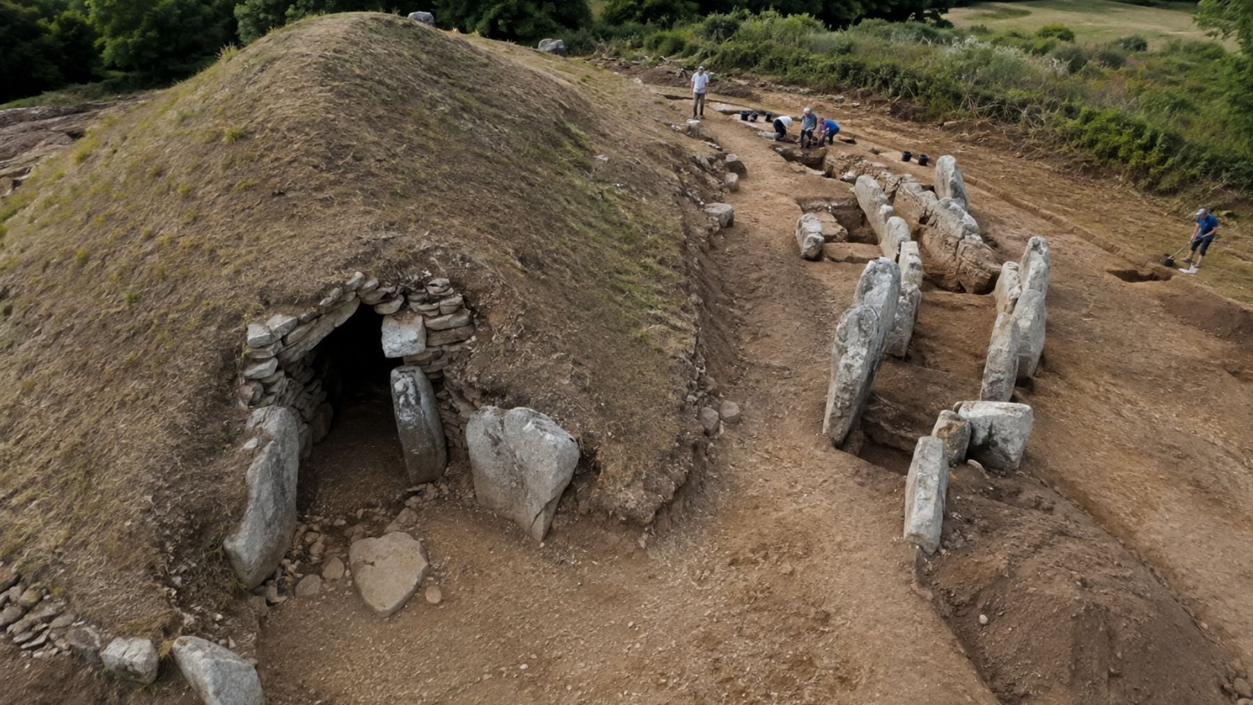 Los arqueólogos, en shock: encuentran en Francia piedras bajo una tumba neolítica, y los rayos-X indican que podrían tener forma humana
