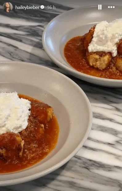 Albóndigas, receta, Hailey Bieber