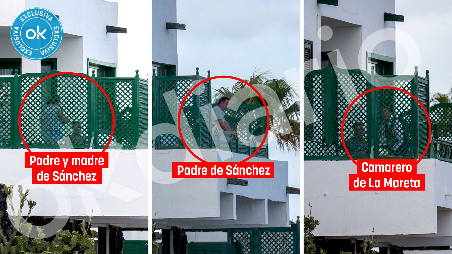OKDIARIO capta a los padres de Sánchez en La Mareta con camarero, escolta y coche oficial mientras 10.000 inmigrantes ilegales asedian Ceuta