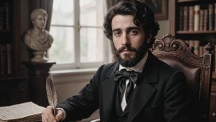 Gustavo Adolfo Bécquer. Imagen generada con IA.