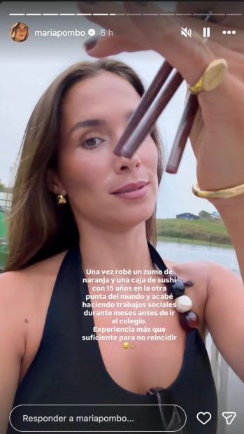 María Pombo se llevó sin querer y sin pagar unos perfiladores de labios. (Foto: Redes Sociales)