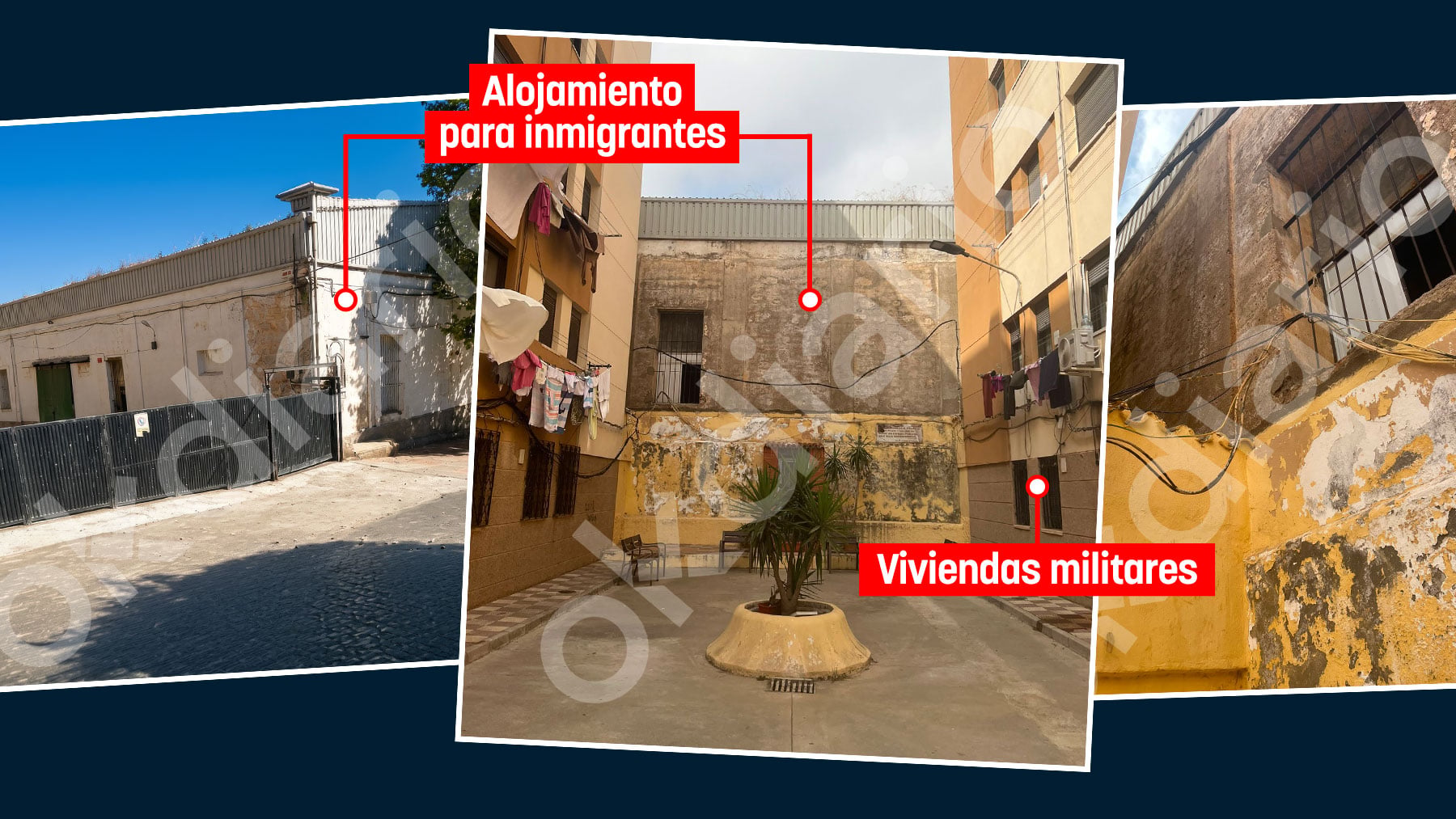 El Gobierno mete a los invasores de Ceuta en una nave junto a las viviendas de los militares: Nuestras hijas están aterradas