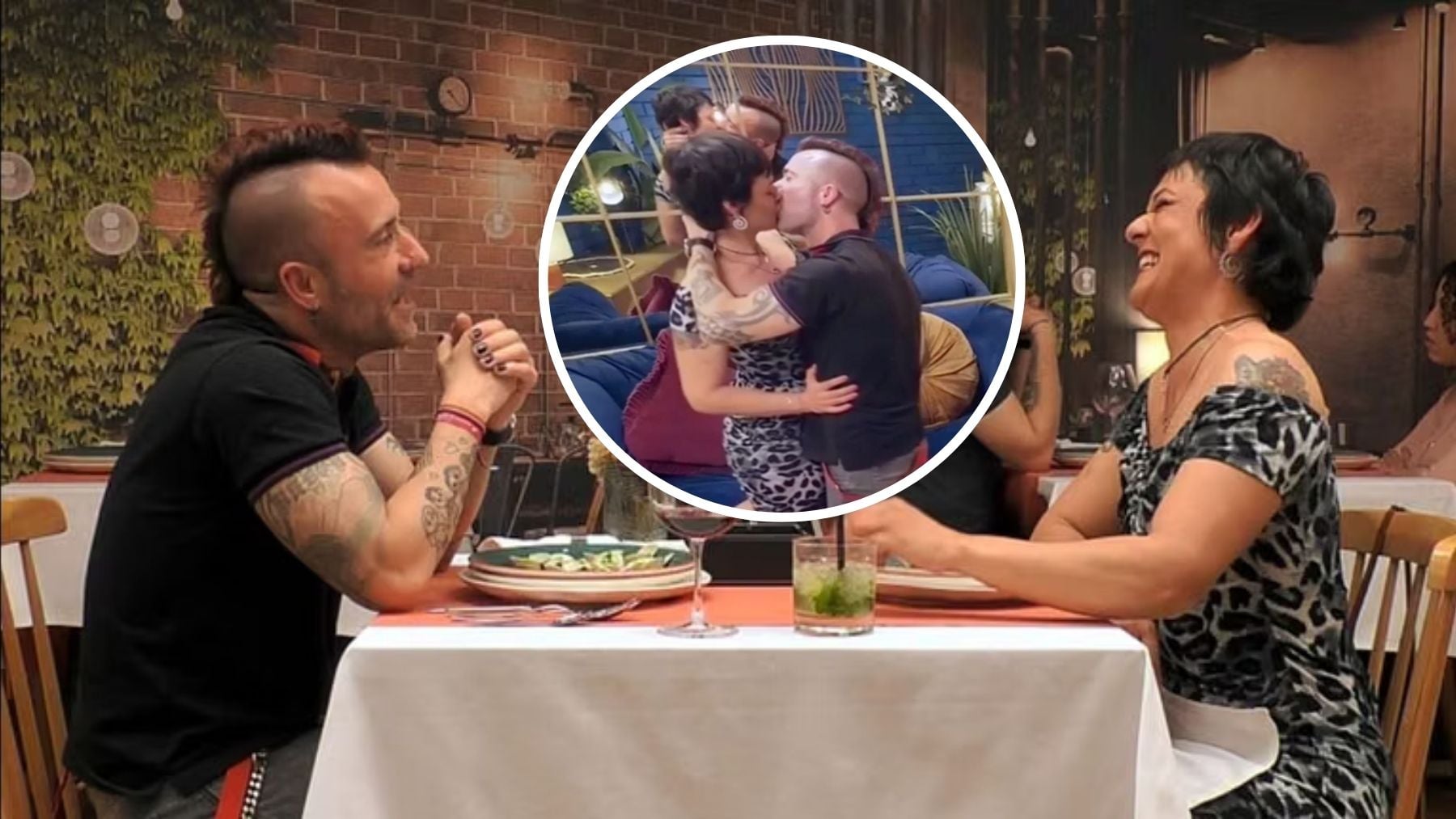 Rubén Sánchez y Raquel en su cita de ‘First Dates’. (Mediaset)