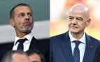 Aleksander Čeferin y Gianni Infantino